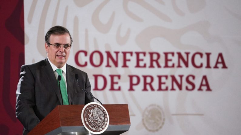 El canciller mexicano, Marcelo Ebrard, durante una conferencia de prensa el 31 de julio en México (Fotogalería/Página oficial de AMLO)
