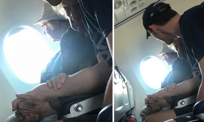 Un hombre bondadoso llamado Ben ayudó a una mujer de 96 años en un vuelo de San Diego a Nashville. (Cortesía de Megan Schofield)