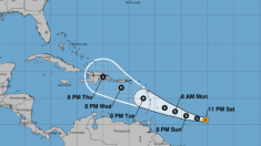 Tormenta tropical Dorian se fortalece y podría ser un huracán cerca de Puerto Rico y R. Dominicana