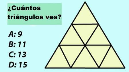 ¿Cuántos triángulos ves? Si son más de 9, tienes un impresionante poder mental