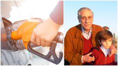 Niño ayuda a un anciano con demencia a recargar gasolina y a su padre le maravilla su buena voluntad