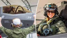 ¡La primera mujer en pilotear avión monoplaza de aterrizaje vertical está lista para el combate!
