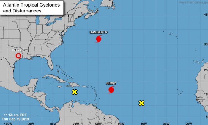 A partir del 19 de septiembre, seis tormentas con nombre están azotando las regiones del Atlántico y el Pacífico Oriental, incluyendo tres huracanes. (NHC)