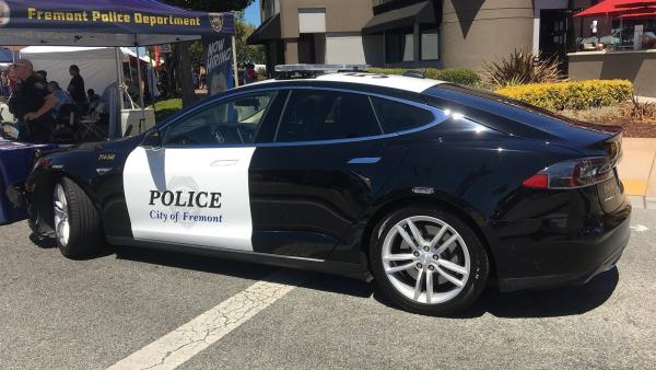 Coche patrulla Tesla de la Policía de Freemont, California. (Freemont Police Department)
