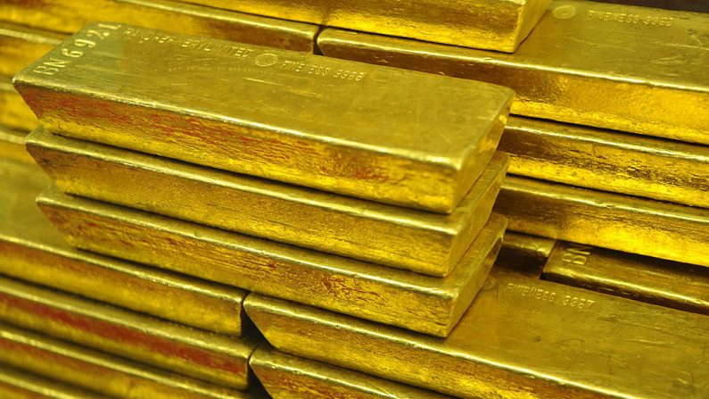 Los lingotes de oro. (MICHAL CIZEK/AFP/Getty Images)
