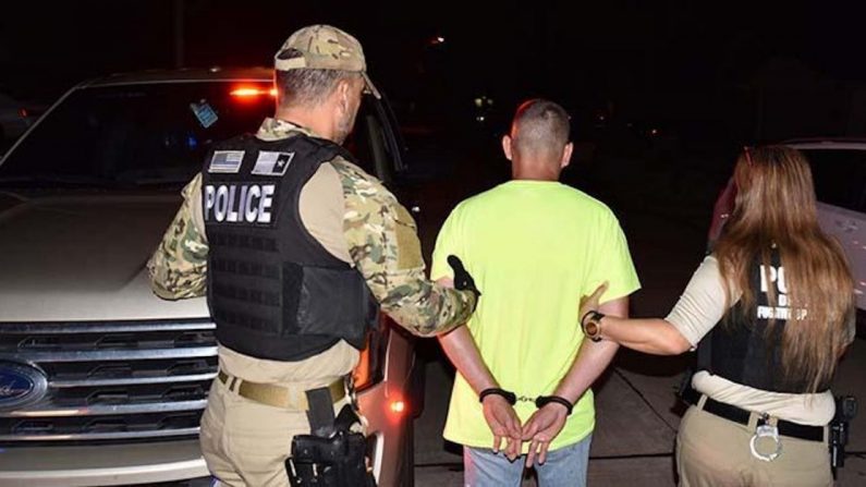 Los oficiales de ICE detienen al extranjero ilegal Leopoldo Serrano Vargas el 11 de septiembre de 2019. (ICE)