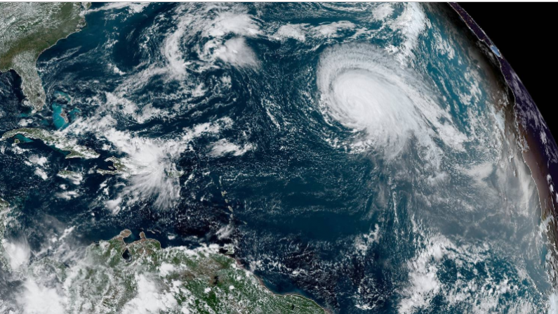 Huracán Lorenzo en una imagen de satélite Goes el 29 de septiembre de 2019 a las 18:00 hora UTC. (GOES)