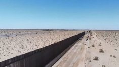 Patrulha de Fronteira revela 96km do muro EUA-México em imagem de drone