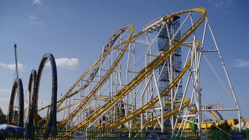 Montaña rusa "Infinitum" de la Feria de Chapultepec (Wikimedia Comons)