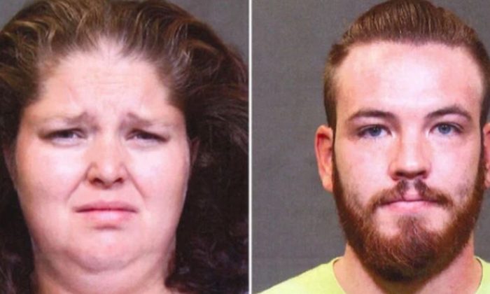 Emma Dietrich y Joshua Tennant fueron arrestados después de que un video mostrara que no estaban haciendo nada cuando una niña era acosada en una guardería. (Cárcel del Condado de Franklin)