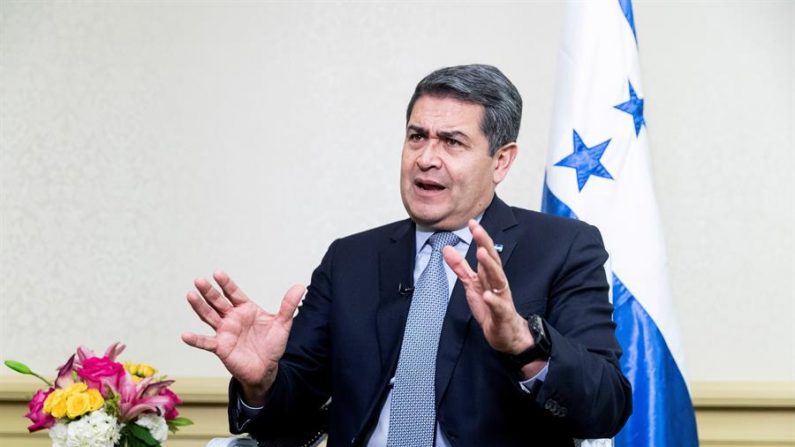 El presidente de Honduras Juan Orlando Hernández. EFE/MICHAEL REYNOLDS/Archivo