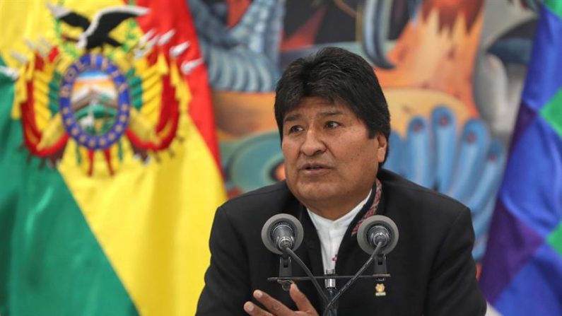 El presidente de Bolivia, Evo Morales, en una comparecencia ante los medios en La Paz. (EFE/Martin Alipaz)
