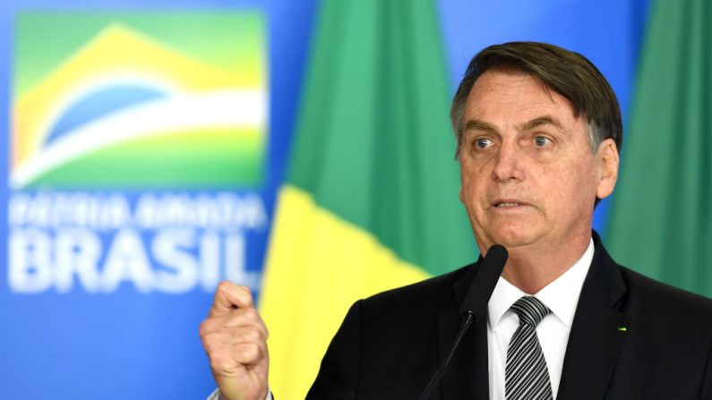 El presidente de Brasil, Jair Bolsonaro, en el Palacio de Planalto en Brasilia, el 26 de septiembre de 2019. (EVARISTO SA/AFP/Getty Images)
