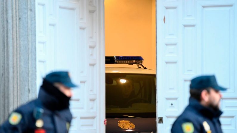 Polícia espanhola em Madri (GABRIEL BOUYS / AFP / Getty Images)