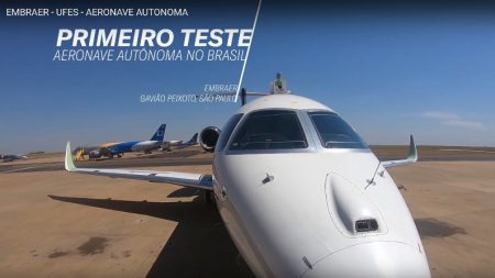 Embraer e UFES conduzem primeiro teste de aeronave autônoma no Brasil (Vídeo)