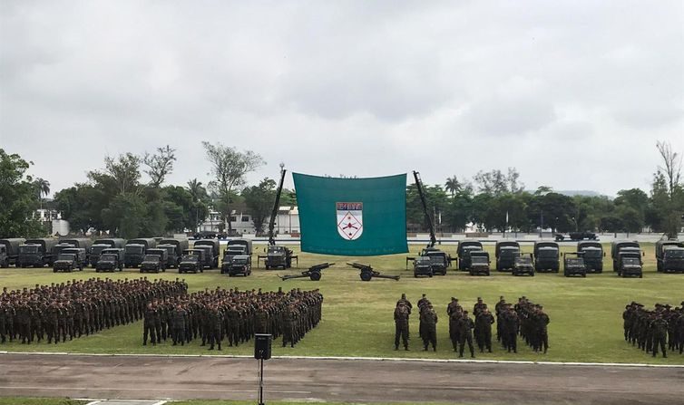 Exército promoveu, no Rio, solenidade de apronto dos militares que participarão da Operação Acolhida, em Roraima   (Akemi Nitara/Agência Brasil)

