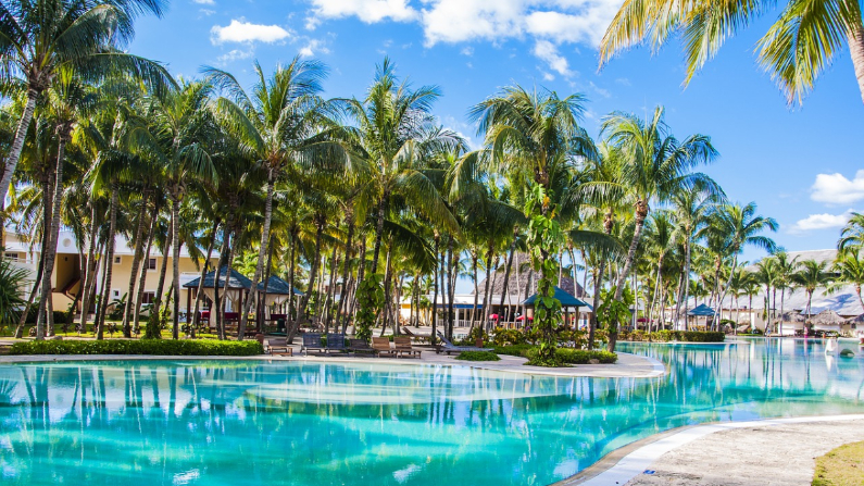 Sus sueños dorados de descansar junto a la piscina en un hotel de lujo no tienen que estar tan lejos. Palma Tropical Resort. (KolosVito/ Pixabay)