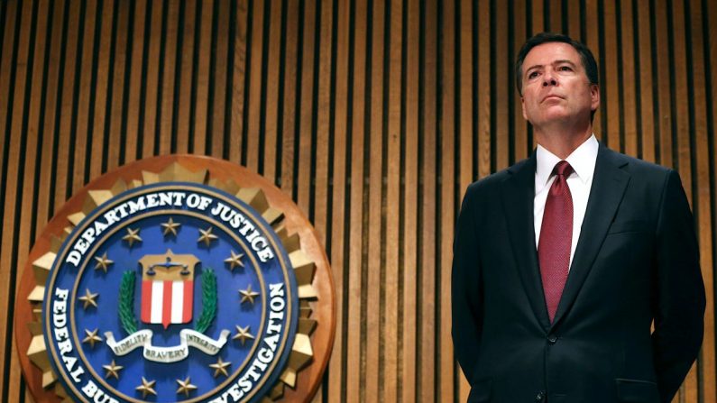 El director del FBI, James Comey, en la sede del FBI en Washington el 23 de junio de 2014. (Mark Wilson/Getty Images)