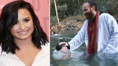 La cantante pop Demi Lovato comparte su experiencia de recibir el bautismo en Israel