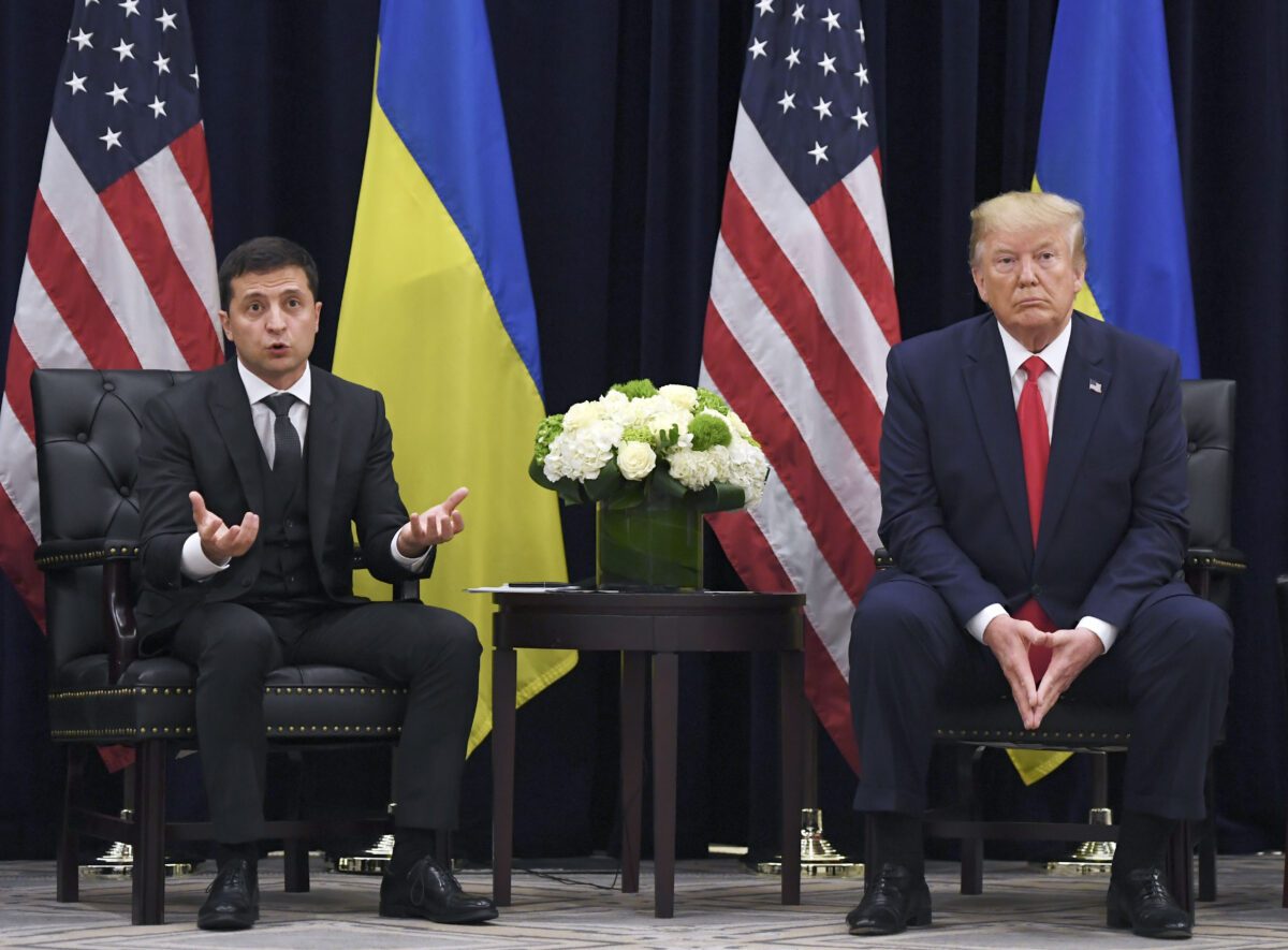 Donald Trump y el presidente ucraniano Volodymyr Zelensky