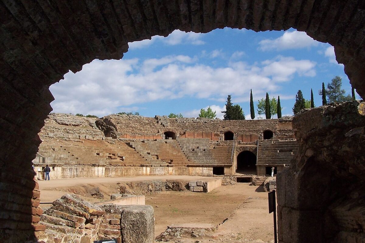 El anfiteatro romano de Mérida. 