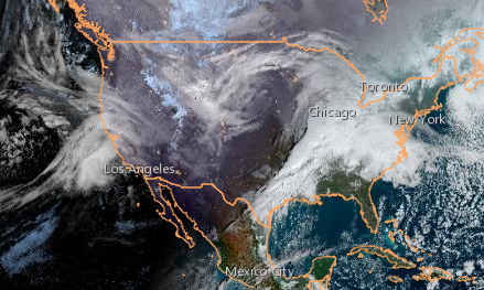 Imagen de satélite del 1 de diciembre de 2019. (NESDIS/NOAA)