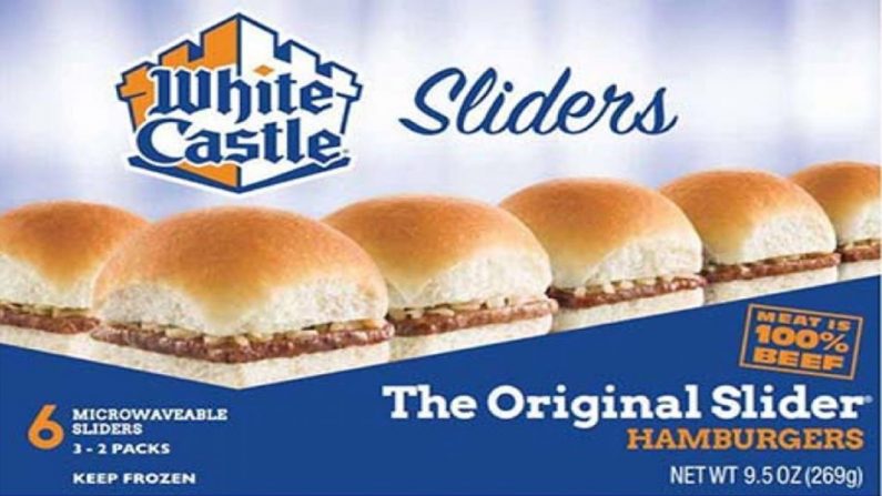 Foto de archivo de la FDA informando el retiro del mercado de hamburguesas de la empresa White Castle por posible contaminación por listeria. (FDA)