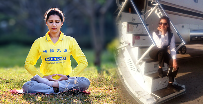 Aeromoça de sucesso na Índia compartilha como a meditação do Falun Dafa curou sua dor misteriosa