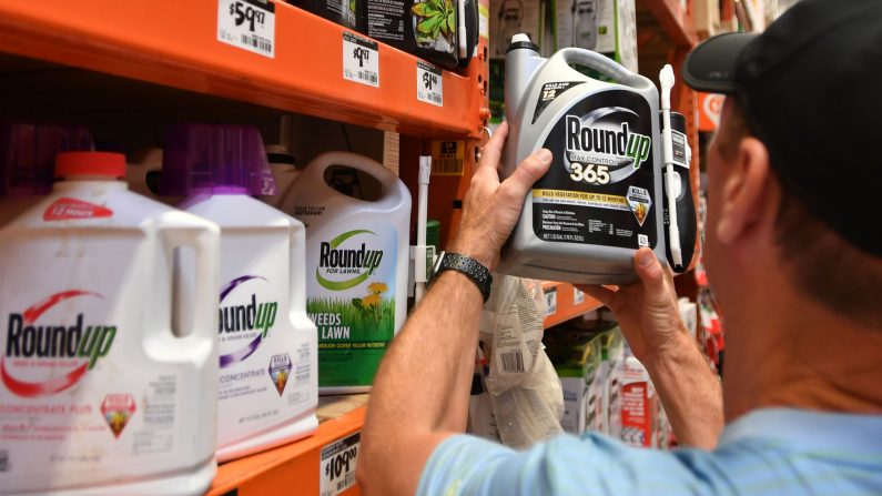 Gary Harms compra productos Roundup de Monsanto, con el pesticida Glifosato en una tienda en San Rafael, California, el 9 de julio de 2018.  Un abogado de un jardinero de California que murió de cáncer apuntó a Monsanto el 9 de julio de 2019 ante el jurado por ignorar los riesgos para la salud de su herbicida más vendido. (JOSH EDELSON/AFP vía Getty Images)
