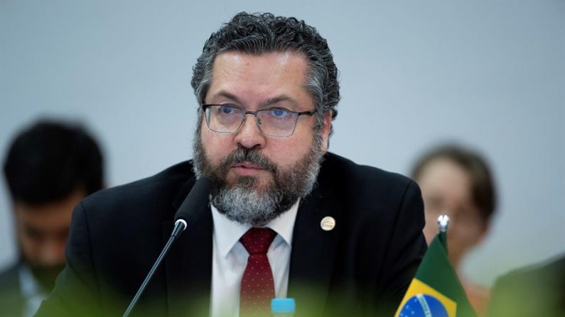 Na imagem, o ministro das Relações Exteriores do Brasil, Ernesto Araújo (EFE / Joédson Alves / Arquivo)