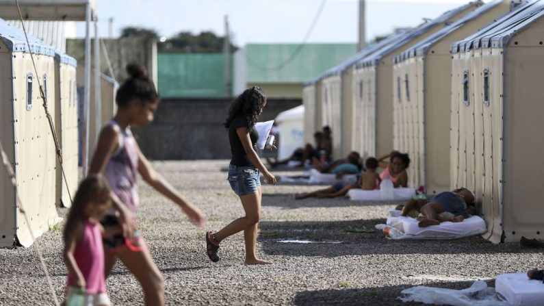 Abrigo Rondon 1, em Boa Vista, que recebeu cerca de 100 venezuelanos vindos da cidade de Pacaraima nos últimos dois dias (Marcelo Camargo/Agência Brasil)