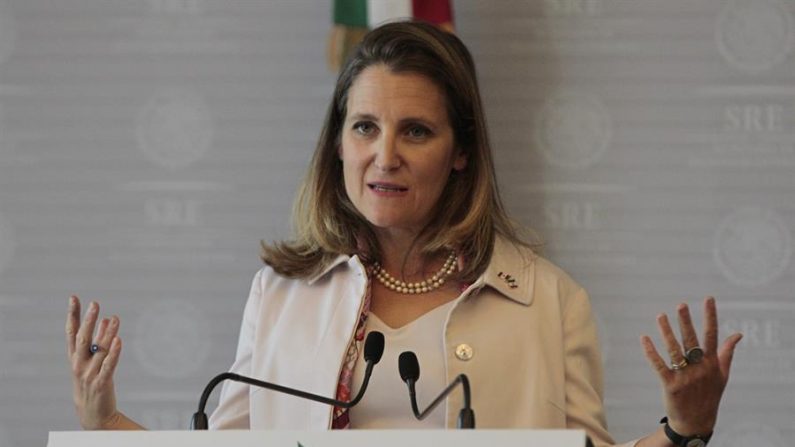 Na foto, a ex-ministra das Relações Exteriores e atual vice-primeiro ministro, Chrystia Freeland (EFE / Mario Guzmán / Arquivo)