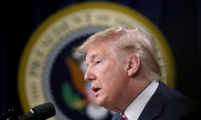 El presidente Donald Trump pronuncia un discurso durante la Cumbre de la Casa Blanca sobre Cuidado Infantil, en Washington el 12 de diciembre de 2019. (Mark Wilson/Getty Images)