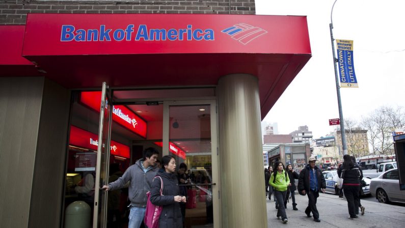 Sucursal de Bank of America en Manhattan, Nueva York el 15 de diciembre de 2011. (The Epoch Times)