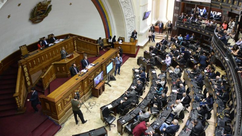 Vista general de una sesión en la Asamblea Nacional en Caracas el 17 de septiembre de 2019. (MATIAS DELACROIX/AFP/Getty Images)