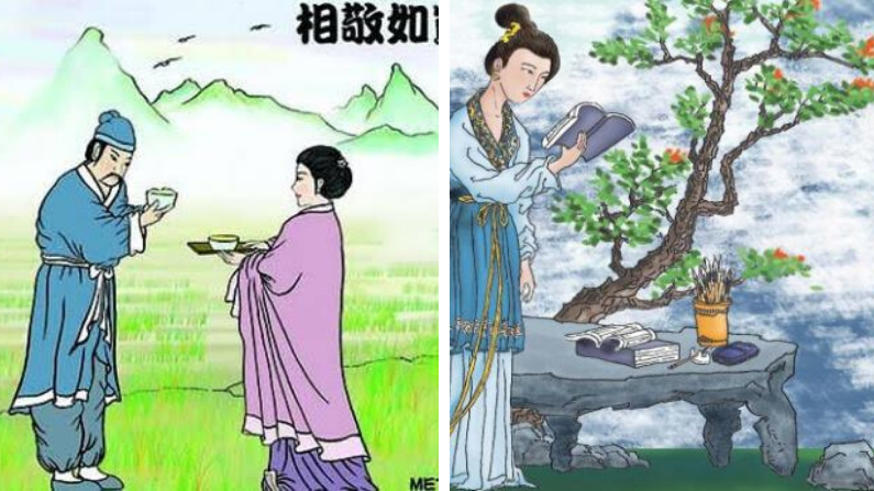 Amor, respeto y devoción, valores muy marcados que existíeron en la China Tradicional. Ilustraciones (Sandy Jean/La Gran Época) | (Sun Mingguo / The Epoch Times)