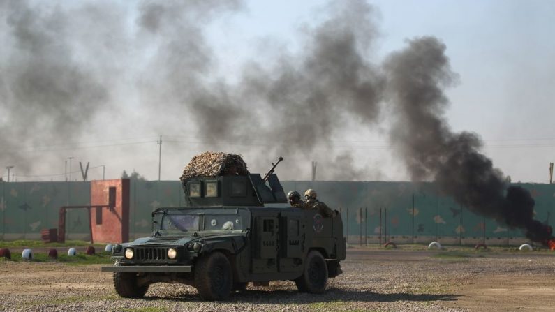 Base militar dentro del Aeropuerto Internacional de Bagdad, el 10 de diciembre de 2018. El país se encuentra en medio de crisis políticas y económicas. (AHMAD AL-RUBAYE/AFP a través de Getty Images)