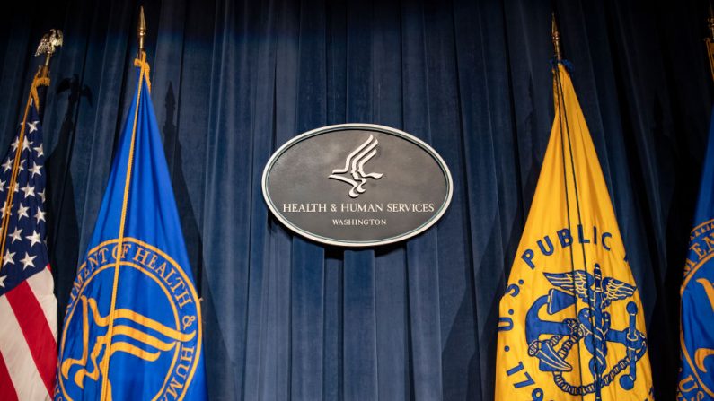 Salón de conferencias donde se hablará sobre la respuesta coordinada de salud pública al coronavirus 2019 (2019-nCoV) el 28 de enero de 2020 en Washington, DC. (Samuel Corum/Getty Images)