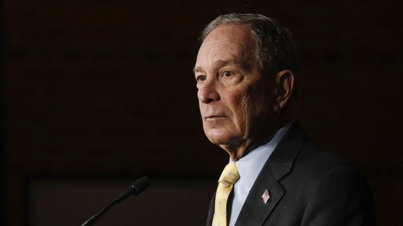 El candidato presidencial demócrata Mike Bloomberg en Detroit, Michigan, el 4 de febrero de 2020. (Bill Pugliano/Getty Images)