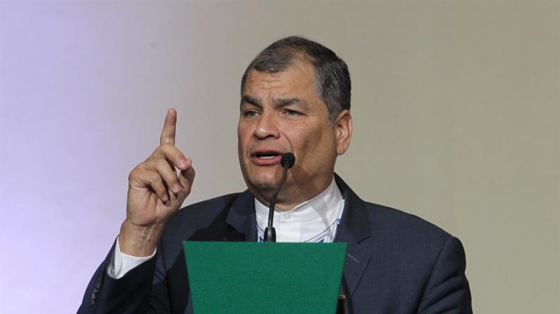 En la imagen, el expresidente de Ecuador, Rafael Correa. EFE/Mario Guzmán/Archivo