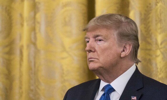 El presidente Donald Trump asiste a un evento en la Casa Blanca en Washington el 31 de enero de 2020. (Sarah Silbiger/Getty Images)