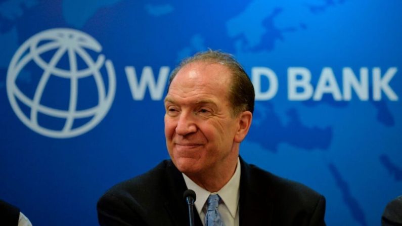 El presidente del Banco Mundial, David Malpass, durante una conferencia de prensa en la oficina del Banco Mundial en Nueva Delhi, India, el 26 de octubre de 2019. (Sajjad Hussain/AFP a través de Getty Images)