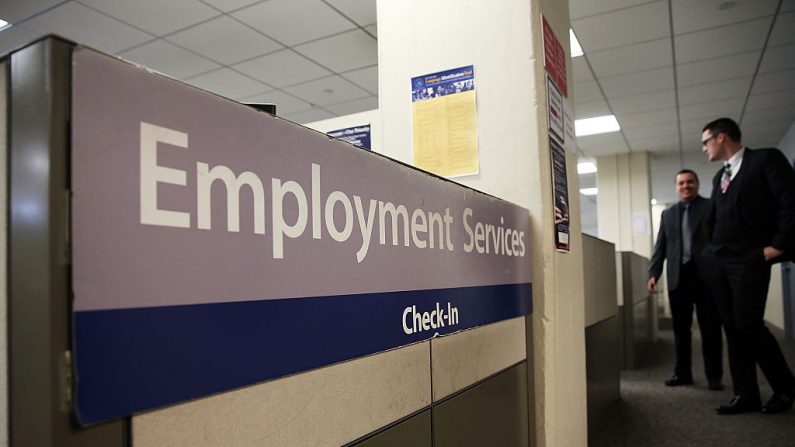 A New York Labor Department office in Manhattan on March 6, 2015. (Spencer Platt/Getty Images)
