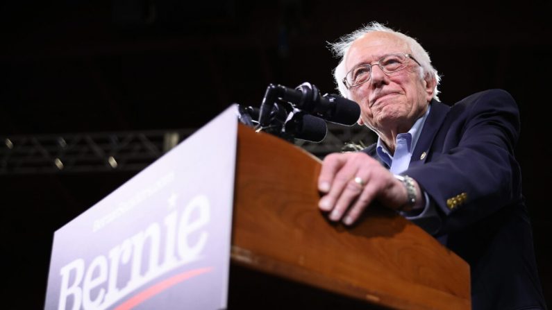 El candidato presidencial demócrata al senador Bernie Sanders (I-Vt.) en Vermont el 3 de marzo de 2020. (Chip Somodevilla/Getty Images)