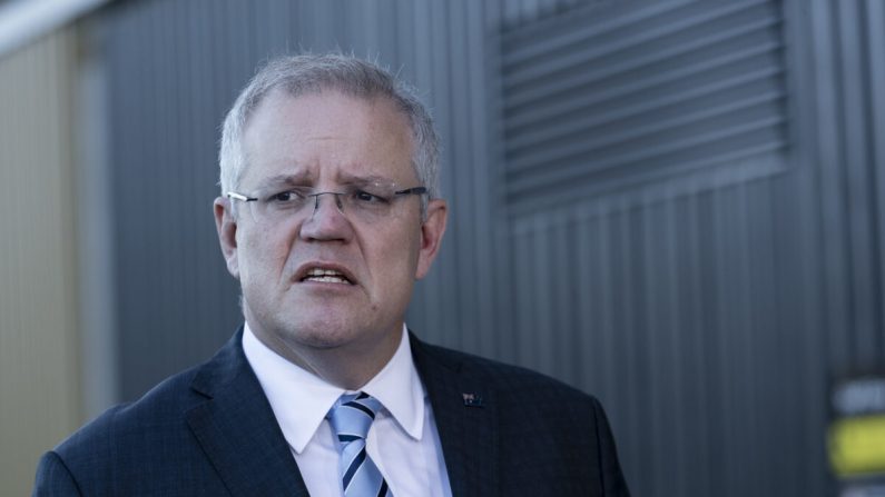 El primer ministro Scott Morrison asiste a la reunión del Consejo de Gobiernos de Australia (COAG) en Sydney, Australia, el 13 de marzo de 2020. (Brook Mitchell/Getty Images)