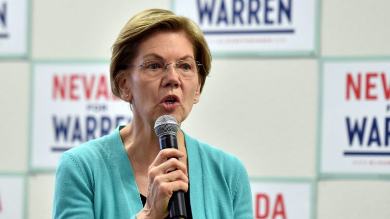 La candidata presidencial demócrata, la senadora Elizabeth Warren (D-Mass.) en North Las Vegas, Nevada el 20 de febrero de 2020. (David Becker/Getty Images)
