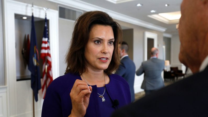 Gretchen Whitmer, gobernadora de Michigan, en la conferencia Democrat Unity Rally en el Hotel Westin Book Cadillac el 8 de agosto de 2018 en Detroit, Michigan. (Bill Pugliano/Getty Images)