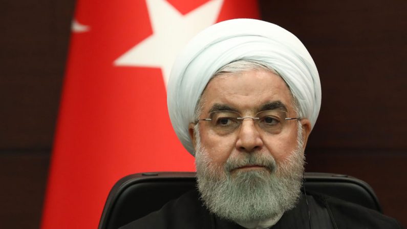 El líder iraní Hassan Rouhani habla durante una conferencia de prensa en Ankara el 16 de septiembre de 2019. (ADEM ALTAN/AFP vía Getty Images)