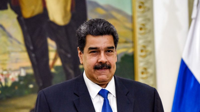 Nicolás Maduro durante una reunión con el ministro de Relaciones Exteriores de la Federación Rusa Serguéi Lavrov en el Palacio de Gobierno de Miraflores el 7 de febrero de 2020 en Caracas, Venezuela. (Carolina Cabral/Getty Images)
