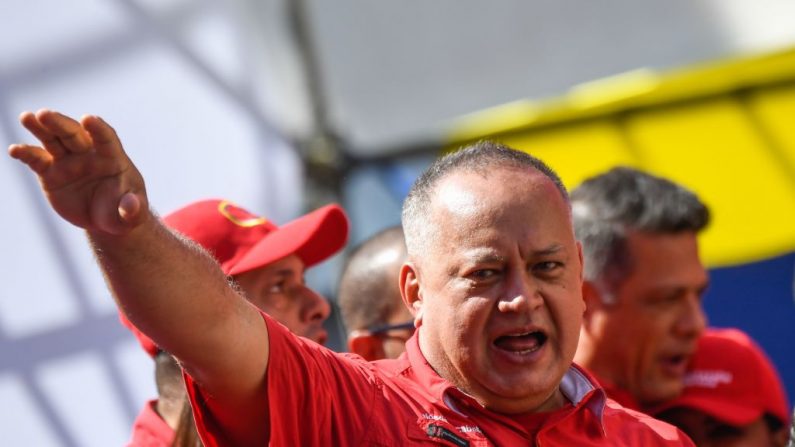 El presidente de la Asamblea Constituyente, Diosdado Cabello, durante un acto de conmemoración del  Caracazo, en Caracas, el 27 de febrero de 2020. (FEDERICO PARRA/AFP vía Getty Images)